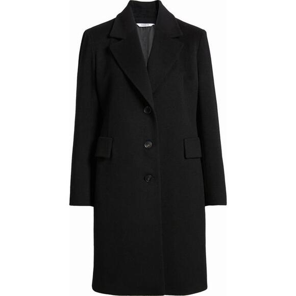 New Fleurette Charlie Wool Coat in Black Sz 6P $1295 - Picture 5 of 13